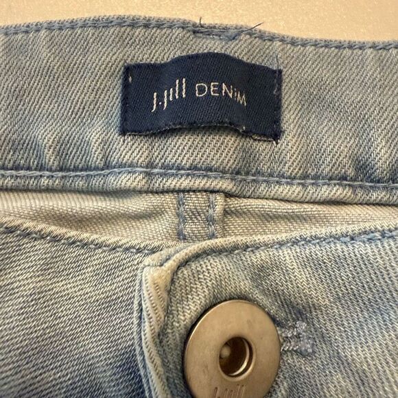 J. Jill Denim Authentic Fit Cropped Frayed Hem Jeans Size 8 Coastal, Boho - Picture 5 of 12